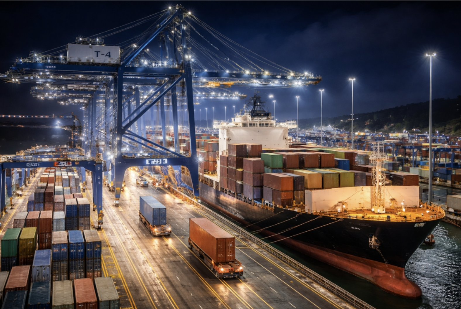 No momento, você está visualizando Porto brasileiro opera 24 horas com guindastes automatizados e reduz tempo de descarga em mais de 40%