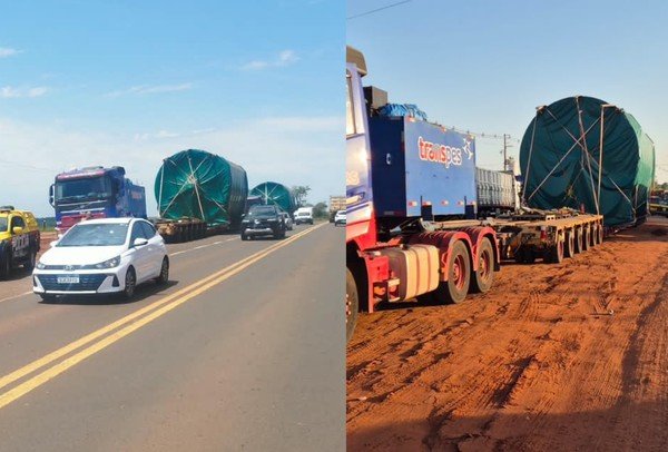 Leia mais sobre o artigo Comboio de cargas gigantes de 162 toneladas cruzam rodovias de MS rumo à megafábrica